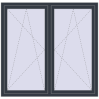 Pricing Tilt-and-Turn 1550x1500 mm REHAU ENERGY-SAVING SYNEGO MD ANTHRACITE_GREY_STRUKTURAL two-sided