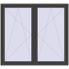 Pricing Tilt-and-Turn 1755x1580 mm REHAU ENERGY-SAVING SYNEGO MD BASALT_GREY two-sided