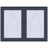Ustalenie cen Okna skrzydłowe 1380x980 mm REHAU ENERGY-SAVING SYNEGO MD ANTHRACITE_GREY_STRUKTURAL dwustronny