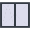 Pricing Tilt-and-Turn 1800x1550 mm REHAU ENERGY-SAVING SYNEGO MD ANTHRACITE_GREY_STRUKTURAL external