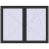 Pricing Tilt-and-Turn 1800x1400 mm REHAU OPTIMUM EURO-DESIGN 70 ANTHRACITE_GREY_GLATT two-sided