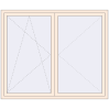 Pricing Tilt-and-Turn 1800x1500 mm REHAU OPTIMUM EURO-DESIGN 70 CREAME_WHITE_50L-2 two-sided