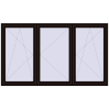 Pricing Tilt-and-Turn 2400x1400 mm REHAU OPTIMUM EURO-DESIGN 70 BLACK_BROWN two-sided