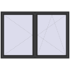 Pricing Tilt-and-Turn 2050x1400 mm REHAU OPTIMUM EURO-DESIGN 70 ANTHRACITE_GREY_GLATT two-sided