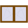 Pricing Tilt-and-Turn 1750x1100 mm REHAU OPTIMUM EURO-DESIGN 70 GOLDEN OAK two-sided