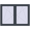 Pricing Tilt-and-Turn 1500x1100 mm REHAU ENERGY-SAVING SYNEGO MD ANTHRACITE_GREY_STRUKTURAL two-sided