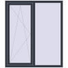 Pricing Tilt-and-Turn 1300x1500 mm REHAU OPTIMUM EURO-DESIGN 70 ANTHRACITE_GREY_STRUKTURAL two-sided