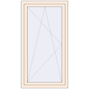 Pricing Tilt-and-Turn 800x1500 mm REHAU OPTIMUM EURO-DESIGN 70 CREAME_WHITE_50L-2 two-sided