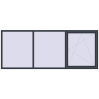 Pricing Tilt-and-Turn 3000x1200 mm REHAU OPTIMUM EURO-DESIGN 70 ANTHRACITE_GREY_STRUKTURAL two-sided
