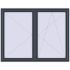 Pricing Tilt-and-Turn 1800x1400 mm REHAU OPTIMUM EURO-DESIGN 70 ANTHRACITE_GREY_STRUKTURAL two-sided