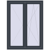 Pricing Tilt-and-Turn 1000x1350 mm REHAU OPTIMUM EURO-DESIGN 70 ANTHRACITE_GREY_STRUKTURAL two-sided