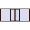 Pricing Tilt-and-Turn 3200x1400 mm REHAU OPTIMUM EURO-DESIGN 70 CHOCOLATE_BROWN two-sided
