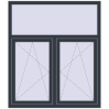 Pricing Tilt-and-Turn 1300x1500 mm REHAU ENERGY-SAVING SYNEGO MD ANTHRACITE_GREY_STRUKTURAL external