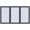 Pricing Tilt-and-Turn 2700x1600 mm REHAU ENERGY-SAVING SYNEGO MD ANTHRACITE_GREY_STRUKTURAL two-sided