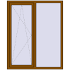 Pricing Tilt-and-Turn 1300x1600 mm REHAU ENERGY-SAVING SYNEGO MD GOLDEN OAK two-sided