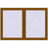 Pricing Tilt-and-Turn 2050x1400 mm REHAU OPTIMUM EURO-DESIGN 70 GOLDEN OAK external