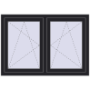 Ustalenie cen Okna skrzydłowe 1260x920 mm REHAU ENERGY-SAVING SYNEGO MD BLACK_ULTI-MATT dwustronny