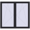 Pricing Tilt-and-Turn 1755x1600 mm REHAU ENERGY-SAVING SYNEGO MD BLACK_ULTI-MATT two-sided