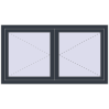 Pricing Tilt-and-Turn 1450x800 mm REHAU OPTIMUM EURO-DESIGN 70 ANTHRACITE_GREY_STRUKTURAL external