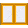 Pricing Tilt-and-Turn 1000x800 mm ALU STANDARD 72 RAL 1003 Signal yellow two-sided