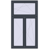 Pricing Tilt-and-Turn 1000x1800 mm REHAU OPTIMUM EURO-DESIGN 70 ANTHRACITE_GREY_STRUKTURAL external
