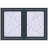 Ustalenie cen Okna skrzydłowe 1260x890 mm REHAU ENERGY-SAVING SYNEGO MD ANTHRACITE_GREY_STRUKTURAL dwustronny
