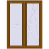 Pricing Tilt-and-Turn 1220x1660 mm REHAU OPTIMUM EURO-DESIGN 70 GOLDEN OAK external