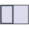 Pricing Tilt-and-Turn 2200x1500 mm REHAU ENERGY-SAVING SYNEGO MD ANTHRACITE_GREY_STRUKTURAL external