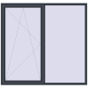 Pricing Tilt-and-Turn 1900x1800 mm REHAU OPTIMUM EURO-DESIGN 70 ANTHRACITE_GREY_STRUKTURAL two-sided