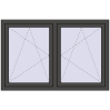 Ustalenie cen Okna skrzydłowe 1470x965 mm REHAU ENERGY-SAVING SYNEGO MD BASALT_GREY dwustronny