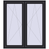 Ustalenie cen Okna skrzydłowe 1335x1430 mm REHAU ENERGY-SAVING SYNEGO MD BLACK_ULTI-MATT zewnętrzny