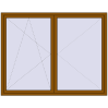 Pricing Tilt-and-Turn 2050x1600 mm REHAU ENERGY-SAVING SYNEGO MD GOLDEN OAK external