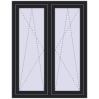 Ustalenie cen Okna skrzydłowe 1050x1370 mm REHAU ENERGY-SAVING SYNEGO MD BLACK_ULTI-MATT zewnętrzny