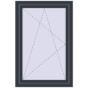 Pricing Tilt-and-Turn 800x1200 mm REHAU ENERGY-SAVING SYNEGO MD ANTHRACITE_GREY_STRUKTURAL external