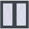 Ustalenie cen Okna skrzydłowe 1110x1040 mm REHAU ENERGY-SAVING SYNEGO MD ANTHRACITE_GREY_STRUKTURAL dwustronny