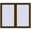 Pricing Tilt-and-Turn 1750x1450 mm REHAU OPTIMUM EURO-DESIGN 70 DARK_OAK two-sided