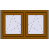 Pricing Tilt-and-Turn 1000x600 mm REHAU OPTIMUM EURO-DESIGN 70 GOLDEN OAK external