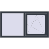 Pricing Tilt-and-Turn 1300x700 mm REHAU OPTIMUM EURO-DESIGN 70 ANTHRACITE_GREY_STRUKTURAL two-sided