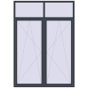 Pricing Tilt-and-Turn 1760x2500 mm REHAU ENERGY-SAVING SYNEGO MD ANTHRACITE_GREY_STRUKTURAL external
