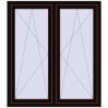 Pricing Tilt-and-Turn 1200x1350 mm REHAU OPTIMUM EURO-DESIGN 70 BLACK_BROWN two-sided