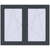 Ustalenie cen Okna skrzydłowe 1305x1040 mm REHAU ENERGY-SAVING SYNEGO MD ANTHRACITE_GREY_STRUKTURAL dwustronny