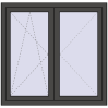 Pricing Tilt-and-Turn 1170x1130 mm REHAU ENERGY-SAVING SYNEGO MD BASALT_GREY two-sided