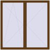 Pricing Tilt-and-Turn 2300x2300 mm REHAU ENERGY-SAVING SYNEGO MD WALNUT external