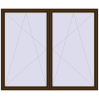 Pricing Tilt-and-Turn 2500x2100 mm REHAU ENERGY-SAVING SYNEGO MD DARK_OAK two-sided