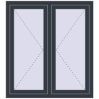 Pricing Tilt-and-Turn 1080x1200 mm REHAU OPTIMUM EURO-DESIGN 70 ANTHRACITE_GREY_STRUKTURAL two-sided