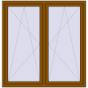 Pricing Tilt-and-Turn 1500x1550 mm REHAU ENERGY-SAVING SYNEGO MD GOLDEN OAK two-sided