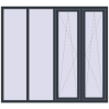 Pricing Tilt-and-Turn 2000x1800 mm REHAU BRILLANT DESIGN ANTHRACITE_GREY_STRUKTURAL external