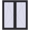 Ustalenie cen Okna skrzydłowe 1320x1520 mm REHAU ENERGY-SAVING SYNEGO MD BLACK_ULTI-MATT zewnętrzny