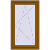 Pricing Tilt-and-Turn 700x1200 mm REHAU ENERGY-SAVING SYNEGO MD GOLDEN OAK two-sided