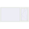Pricing Tilt-and-Turn 2335x1200 mm REHAU ENERGY-SAVING SYNEGO MD RAL 9016 Traffic white two-sided